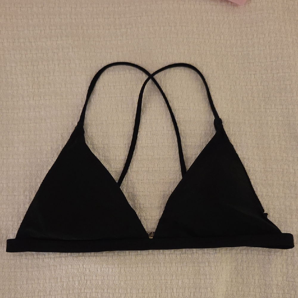Zaful Black Triangle Bikini Top